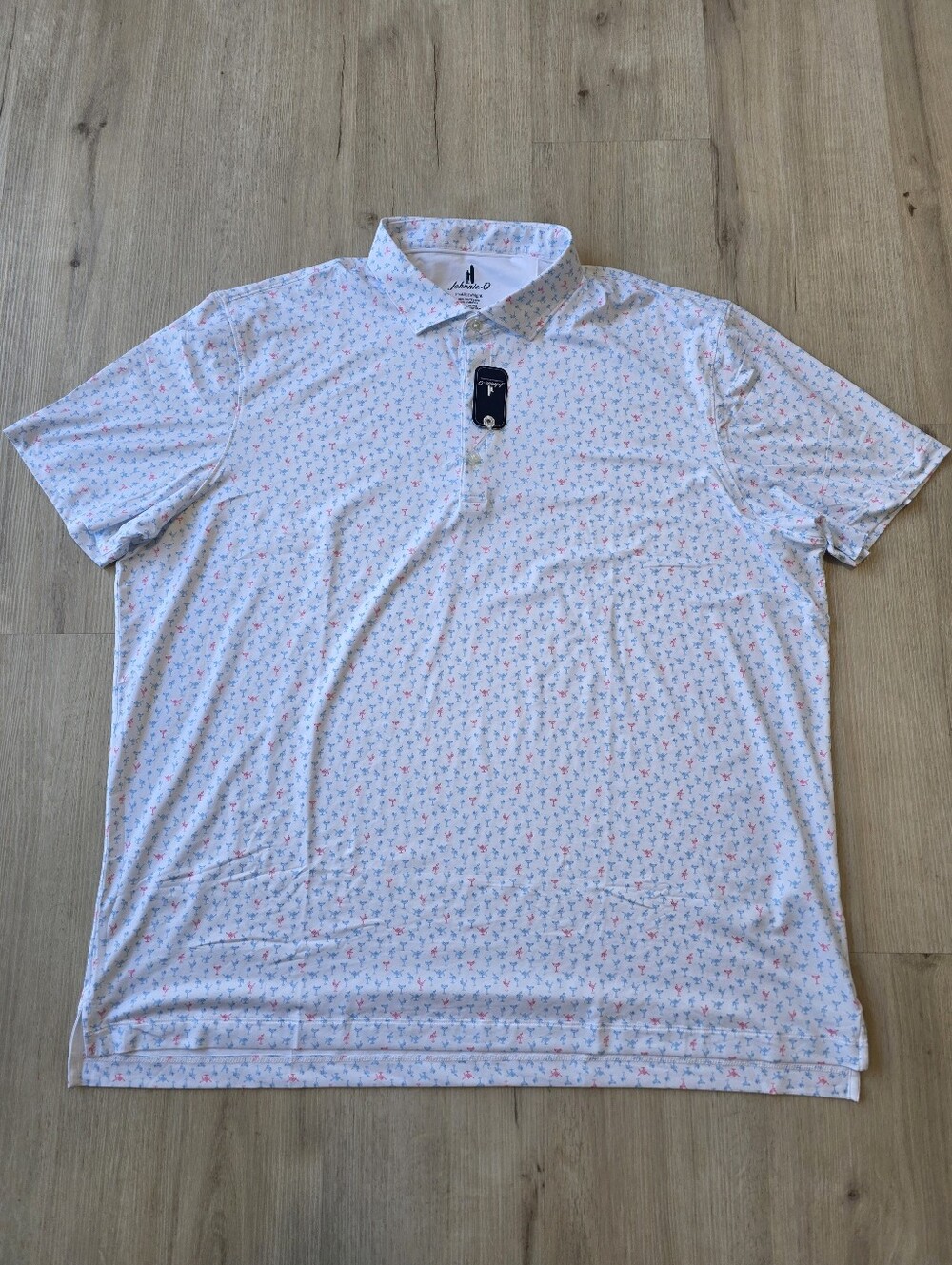 Johnnie- O Performance Featherweight Polo - Pin Up Men's Size XXL White